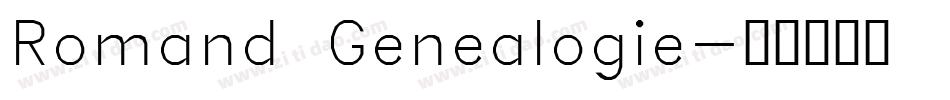 Romand Genealogie字体转换